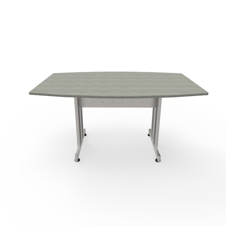 Linea Italia Boat Multipurpose Conference Table, 40" W, 60" L, 30" H, Wood Top, Ash ZUD118